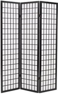 Folding 3-piece Screen in the Japanese Style 120 x 170cm Black - Room Divider