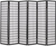 Folding 6-piece Screen in the Japanese Style 240 x 170cm Black - Room Divider