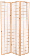 Folding 3-piece Screen in the Japanese Style 120 x 170cm Natural - Room Divider