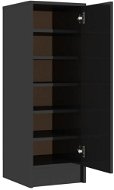 Botník čierny s vysokým leskom 32 × 35 × 92 cm drevotrieska, 808979 - Botník