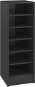 Botník šedý s vysokým leskem 31,5 x 35 x 92 cm dřevotříska, 809007 - Botník