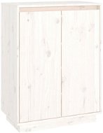 Botník bílý 60 x 35 x 80 cm masivní borové dřevo, 813531 - Botník