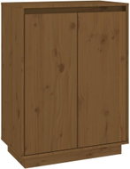 Botník medově hnědý 60 x 35 x 80 cm masivní borové dřevo, 813533 - Botník