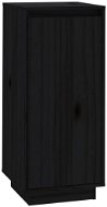 Botník černý 35 x 35 x 80 cm masivní borové dřevo, 813539 - Botník