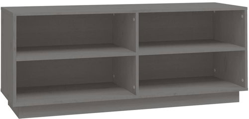 Botník šedý 110 x 34 x 45 cm masivní borové dřevo, 813542 - Botník - Main image