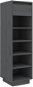 Botník šedý 34 x 30 x 105 cm masivní borové dřevo, 813557 - Botník