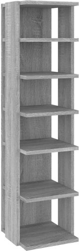 Shoe rack sonoma grey 25 x 27 x 102 cm composite wood, 815974 - Shoe Rack - Main image