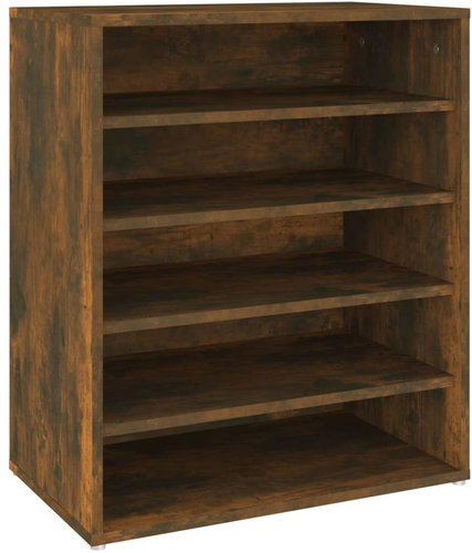 Shoe rack smoked oak 60 x 35 x 70 cm composite wood, 816014 - Shoe Rack - Main image