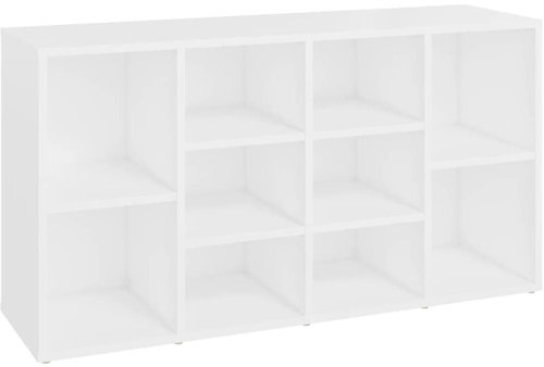 Lavice s botníkem bílá 103 x 30 x 54,5 cm dřevotříska, 803290 - Shoe Rack - Main image