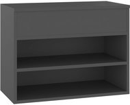 Lavice s botníkem šedá 60 x 30 x 45 cm dřevotříska, 808740 - Botník
