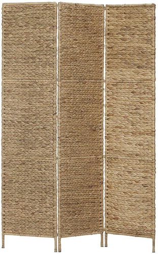 3-piece Screen 116 x 160cm Water Hyacinth - Room Divider - Main image
