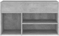 Lavice s botníkem betonově šedá 80 x 30 x 45 cm dřevotříska, 808751 - Botník