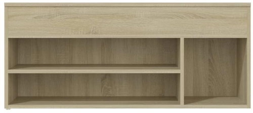 Lavice s botníkem dub sonoma 105 x 30 x 45 cm dřevotříska, 808759 - Shoe Rack - Main image