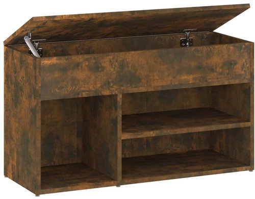 Lavice s botníkem kouřový dub 80 x 30 x 45 cm kompozitní dřevo, 816053 - Shoe Rack - Main image