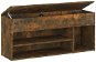 Lavica so skrinkou na topánky, dymový dub 105 × 30 × 45 cm, kompozitné drevo, 816056 - Botník