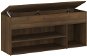 Lavice s botníkem hnědý dub 105 x 30 x 45 cm kompozitní dřevo, 816058 - Botník