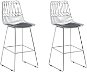 Set dvou barových křesel ve stříbrné barvě PRESTON, 107952 - Barová židle