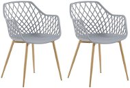 Jídelní židle  Sada 2 jídelních židlí šedá NASHUA, 208525 - Jídelní židle