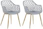 Sada 2 jedálenských stoličiek sivá NASHUA, 208525 - Jedálenská stolička