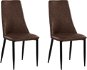  Sada 2 jídelních židlí z umělé kůže hnědá CLAYTON, 226166 - Jídelní židle