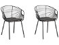 Jídelní židle  Sada 2 kovových židlí černá HOBACK, 208367 - Jídelní židle