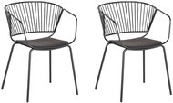  Sada 2 kovových židlí černá RIGBY, 208363 - Jídelní židle