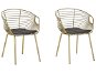  Sada 2 kovových židlí zlatá HOBACK, 208370 - Jídelní židle