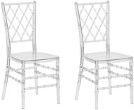  Sada 2 průhledných jídelních židlí CLARION, 207937 - Jídelní židle