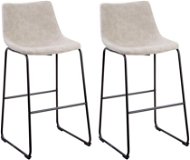  Sada dvou béžových barových židlí FRANKS, 127371 - Barová židle