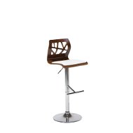 Barová stolička biela/hnedá PETERSBURG, 162303 - Barová stolička