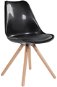 Černá jídelní židle s koženým sedákem DAKOTA, 57944 - Jídelní židle