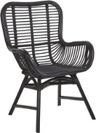 Čierna ratanová stolička TOGO, 119270 - Jedálenská stolička