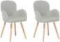 Dve čalúnené stoličky sivej farby BROOKVILLE, 85523 - Jedálenská stolička