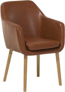 Hnědá kožená židle YORKVILLE, 83364 - Jídelní židle