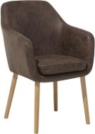 Hnědá vintage kožená židle YORKVILLE, 83365 - Jídelní židle