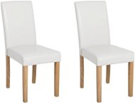 Jídelní sada 2 židlí bílá ekokůže BROADWAY, 163067 - Jídelní židle