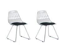 Jídelní sada dvou židlí stříbrná HARLAN , 122778 - Jídelní židle