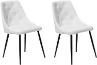 Jídelní souprava 2 židle bílá eko kůže VALERIE, 139725 - Jídelní židle