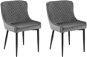 Jídelní souprava 2 židle SOLANO šedý samet, 170883 - Jídelní židle