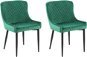 Jídelní souprava 2 židle SOLANO zelený samet, 170881 - Jídelní židle