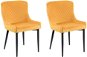 Jídelní souprava 2 židle SOLANO žlutý samet, 170882 - Jídelní židle