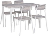 Jídelní souprava jídelní stůl a 4 židle šedá s bílou BISMARCK, 251863 - Jídelní židle