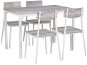 Jedálenská súprava jedálenský stôl a 4 stoličky sivá s bielou BISMARCK, 251863 - Jedálenská stolička