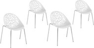Moderní bílá sada jídelních židlí MUMFORD, 155321 - Jídelní židle