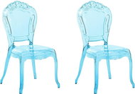 Modrá průhledná plastová židle VERMONT, 78046 - Jídelní židle