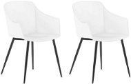 Sada 2 bílých  jídelních židlí FONDA, 208721 - Jídelní židle