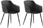 Sada 2 čiernych jedálenských stoličiek FONDA, 208720 - Jedálenská stolička