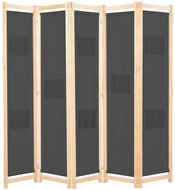 5-piece Cream Screen 200 x 170 x 4cm Textile - Room Divider
