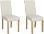 Súprava 2 stoličiek pre jedáleň ekologická koža béžová BROADWAY, 200087 - Jedálenská stolička