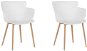 Sada 2 jídelních židlí bílé SUMKLEY, 241885 - Jídelní židle